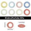 16Pcs 8 Colors Synthetic Luminous Stone Pendants G-CA0001-73-2