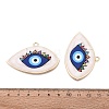 Printed Alloy Enamel Big Pendants ENAM-N071-04G-01-3