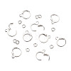  Brass Huggie Hoop Earring Findings & Open Jump Rings KK-TA0007-84B-S-19