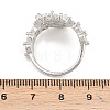 Brass Micro Pave Cubic Zirconia Cuff Rings for Women RJEW-Z113-48P-3