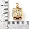 Brass Micro Pave Cubic Zirconia Pendants KK-F919-10G-4