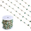 Natural Green Aventurine Chips Beaded Chains CHC-SZ0001-62I-1