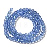 Electroplate Transparent Glass Beads Strands EGLA-A035-T4mm-L14-2