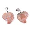 Natural Crazy Agate Pendants with Brass Findings G-R390-02-3