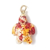 Dyed Synthetic Turquoise Pendants PALLOY-JF05144-02-3