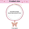 4Pcs 4 Colors Rhinestone Butterfly Pendant Necklaces Set with Cup Chains NJEW-AN0001-33-2