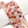Grade A Natural Red Hematoid Quartz/Ferruginous Quartz Beads Strands G-L642-F03-6mm-1