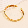 Vintage Brass Carved Four-Leaf Clover Hinged Cuff Bangles for Women BK9930-5