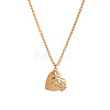 Brass Textured Heart Photo Locket Pendant Cable Chain Necklaces for Women WG6D85F-01-1