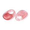 Cherry Quartz Glass Large Hole Pendants G-N348-06B-03-2