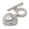 Brass Micro Pave Clear Cubic Zirconia Toggle Clasps KK-N254-82P-2