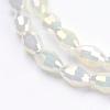 Electroplate Glass Beads Strands EGLA-J013-4X6mm-F03-3
