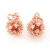 Brass Micro Pave Cubic Zirconia Charms KK-I672-19-2