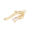 Brass Micro Pave Cubic Zirconia Pendants LS-ZIRC-P122-05C-G01-2