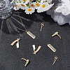 8Pcs 4 Styles Hairdressing Brass Pendants KK-UN0006-11-2
