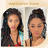 300Pcs Aluminum Dreadlocks Beads Hair Decoration ALUM-PA0001-03-5