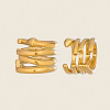 Vintage Multilayer C-Shaped 304 Stainless Steel Cuff Earrings GA4213-1