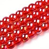 Electroplate Transparent Glass Beads Strands LS-GLAA-T032-T6mm-AB09-1