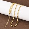 2.2MM Brass Ball Chain Necklaces for Men Women X-NJEW-L012-06G-1