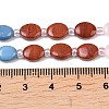 Cherry Quartz Glass & Synthetic Agate & Natural Red Jasper & Rose Quartz & Lemon Jade & Red Aventurine Beads Strands G-Z135-A13-6