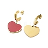 Ion Plating(IP) 304 Stainless Steel Heart Stud Earrings EJEW-A114-11G-02-2