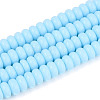Opaque Spray Painted Glass Beads GLAA-ZX008-6mm-18J-1