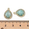 Natural Amazonite Faceted Teardrop Pendants G-U028-02G-04-3
