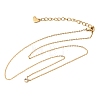 304 Stainless Steel Rhinestone Pendant Necklaces NJEW-K305-07G-4