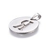 Non-Tarnish 201 Stainless Steel Pendants STAS-L221-33R-2