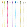 200Pcs 10 Colors Iron Ball Chain CH-TA0001-07-2