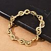 304 Stainless Steel Infinity Link Chain Bracelets for Women Men BJEW-F488-53B-G-2