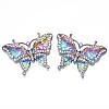 Rack Plating Rainbow Color Alloy Big Pendants X-PALLOY-N163-171A-2