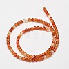 Round Natural Red Agate Bead Strands G-M257-4mm-26-3