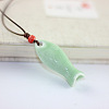 Fish Porcelain Whistle Pendant Necklaces with Adjustable Wax Cord FS-WG46CDC-01-1