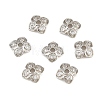 Brass Micro Pave Clear Cubic Zirconia Bead Caps CU-CBA6A75-26P-1