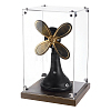 Transparent Acrylic Minifigure Display Cases with Wooden Base ODIS-WH0030-298A-1