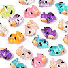 20Pcs Translucent Resin Cute Cow Ornament RESI-FS0002-11-2