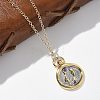 Brass Twelve Constellations Tarot Pendant Necklaces NJEW-Q006-01B-G-4