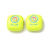 Spray Painted Alloy Enamel Beads PALLOY-M215-15F-1