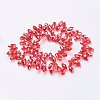 Electroplate Glass Faceted Teardrop Beads Strands X-EGLA-D014-16-2