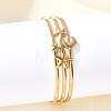 304 Stainless Steel Cuff Bangles for Women BJEW-B120-07G-03-3