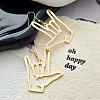 I Love U Sign Iron Dangle Earrings FS-WG00DBD-02-1