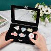 Rectangle Velvet Presentation Boxes for Brooch Badge Storage and Display CON-WH0095-05-3