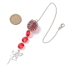 Glass Round & Octagonal Beads Hanging Suncatchers HJEW-JM04617-03-3