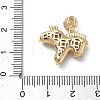 Brass Pave Cubic Zirconia Pendants KK-P355-08G-3
