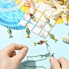 6Pcs 3 Styles Brass Enamel Pendants KK-CJ0005-59-5