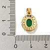 Rack Plating Brass Micro Pave Cubic Zirconia Pendants KK-P277-20G-01-3