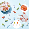 100Pcs 5 Colors Transparent Acrylic Beads OACR-SP0002-41-6