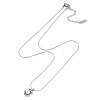 304 Stainless Steel Round Snake Chain Necklaces NJEW-Z044-01P-2