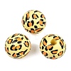 Printed Wood European Beads WOOD-G029-05B-1